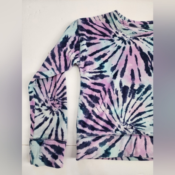 Kohls Girls So Cozy Crewneck Colorful Tie-Dye Kids Shirt Fleece Top, sz M (8) - Picture 2 of 14